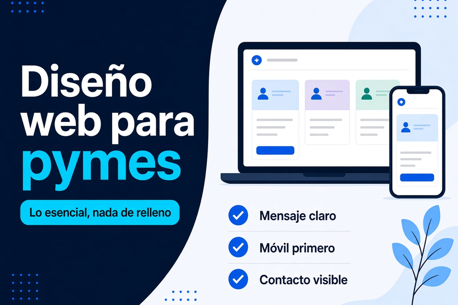 diseño web para pymes — Diseño web para pymes: qué necesita tu empresa (y qué sobra)