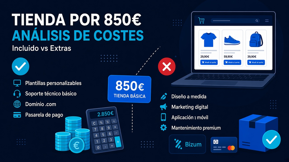 Tienda online MakeaWeb desde 850€: qué incluye