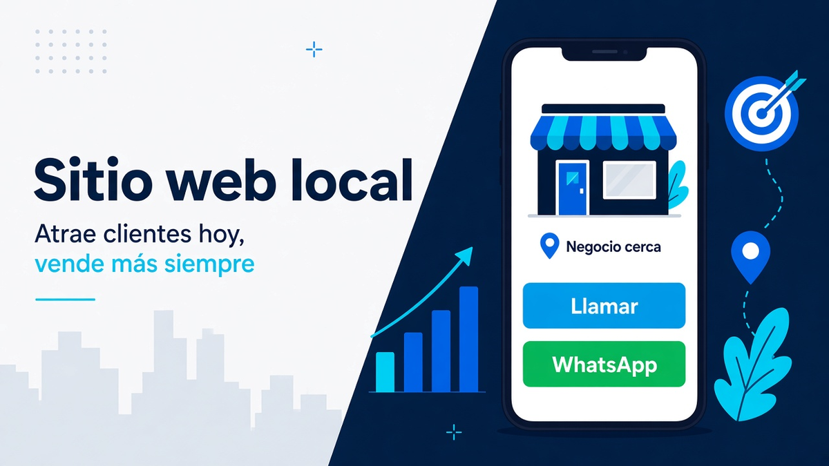Web rápida en móvil con contacto visible y SEO local