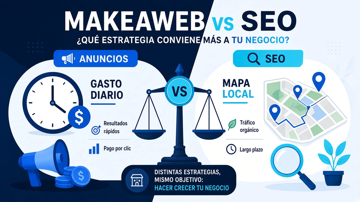 Comparativa Google Ads vs SEO con velocidad frente a activo a medio plazo