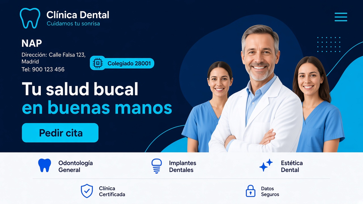 Primera pantalla móvil de clínica con botón de pedir cita