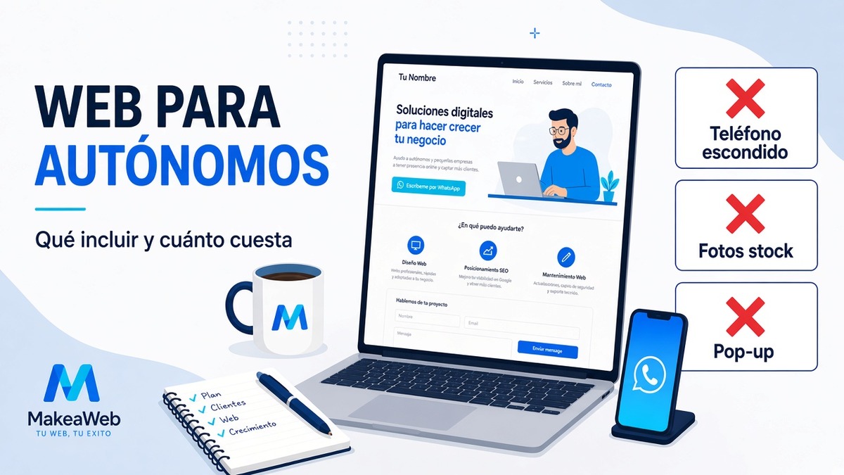 Errores frecuentes en webs de autónomos