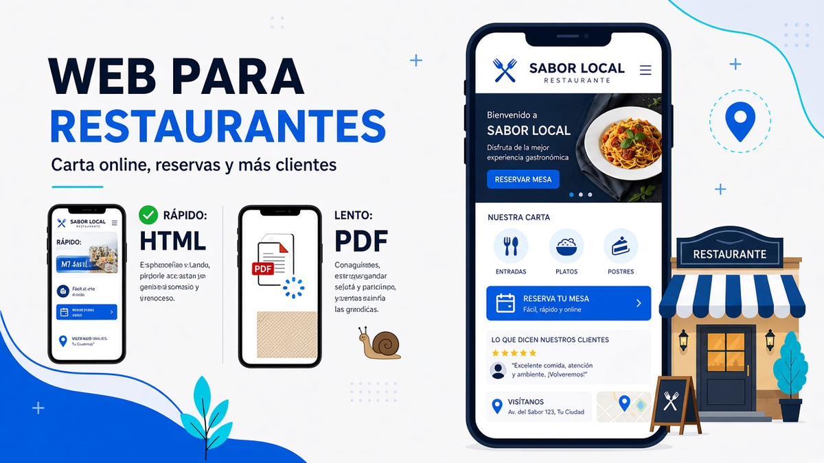 Carta en HTML legible frente a PDF pesado en móvil