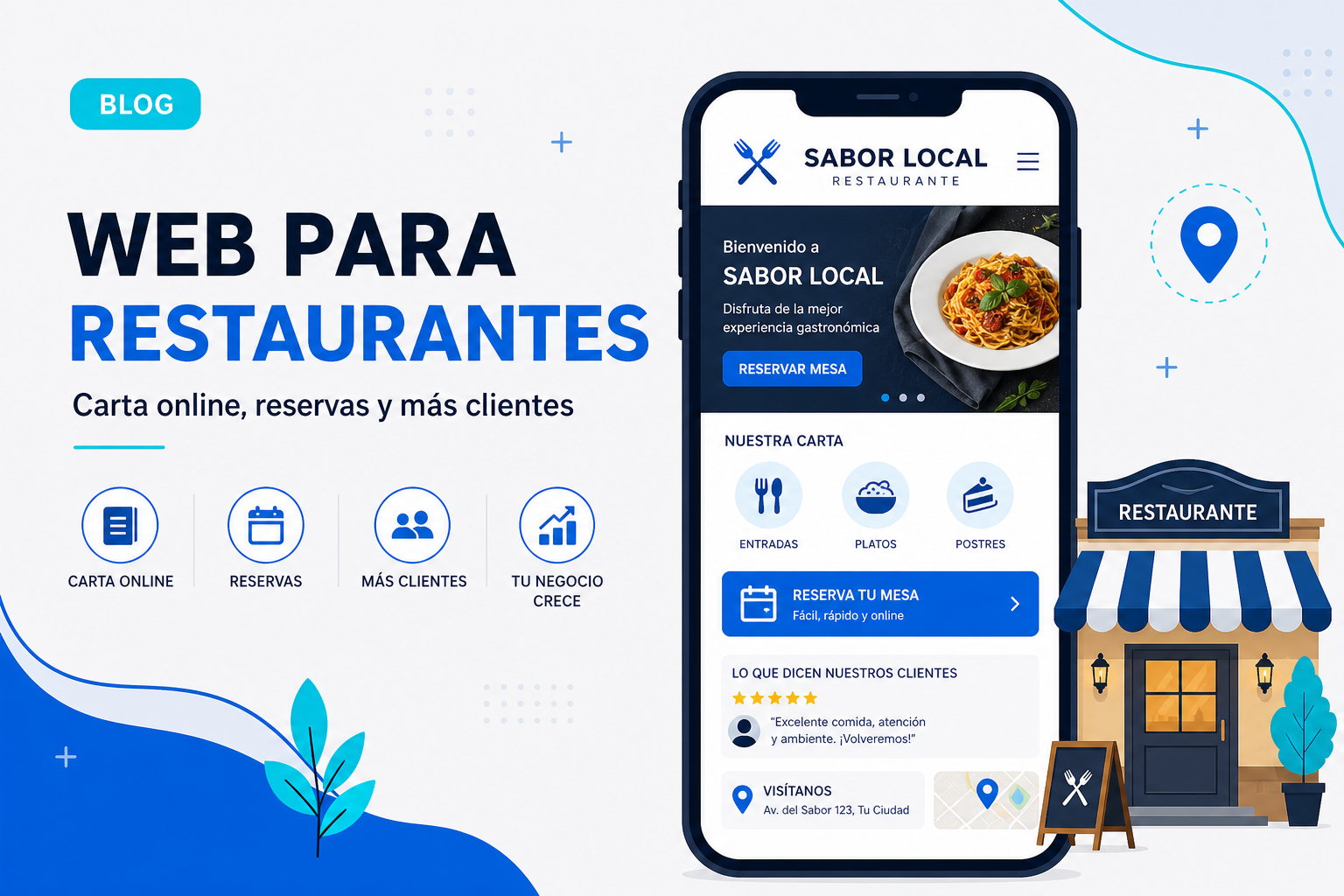 web restaurante — Web para restaurantes y bares: carta online, reservas y más clientes